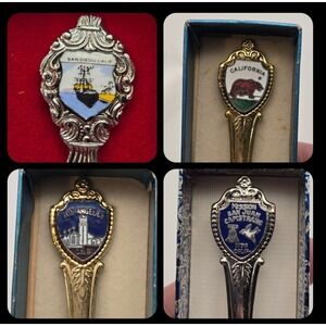 Unbranded 4pc Vintage California Souvenir Spoon Set Travel Collectible Aesthetic